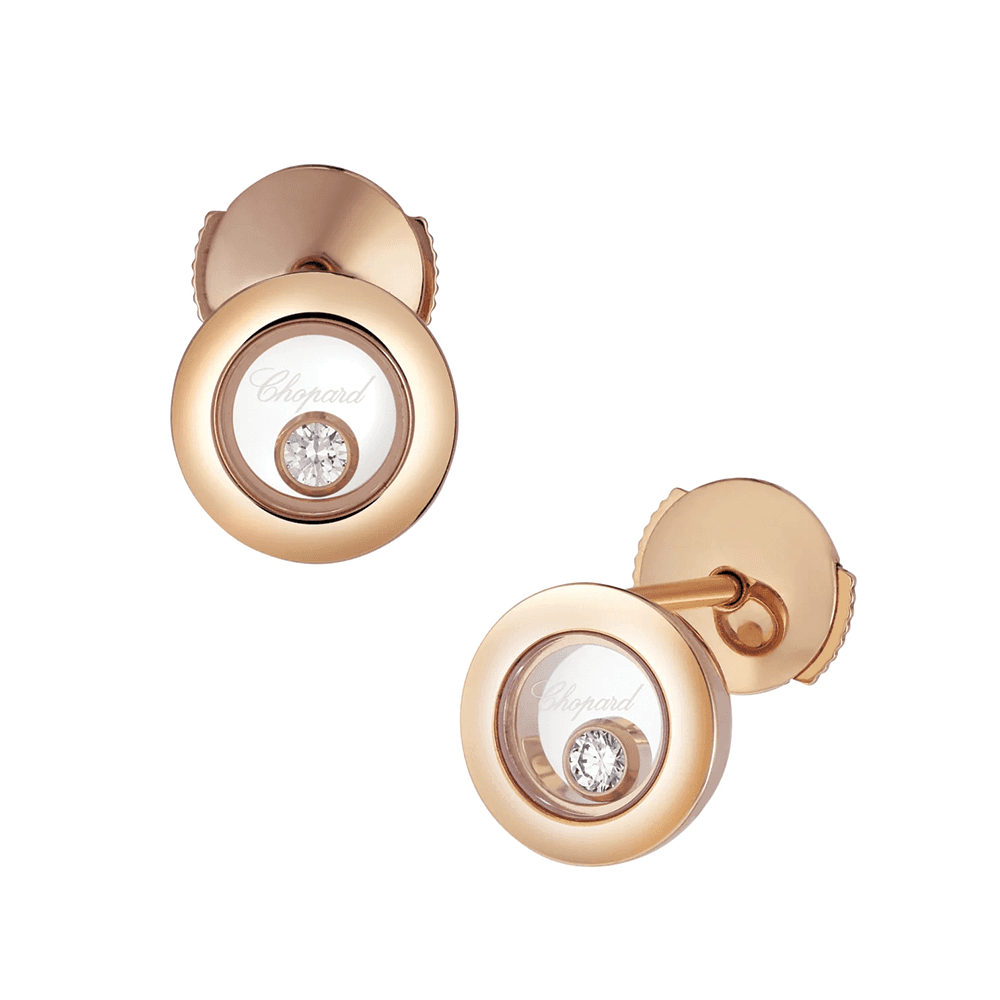 Chopard Happy Diamonds Earrings 18Kt Yellow Gold 834502-0001 | LORO